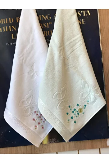 Özdilek Jasmin 2-pack Hand-Face Towel 50x90-mint-white