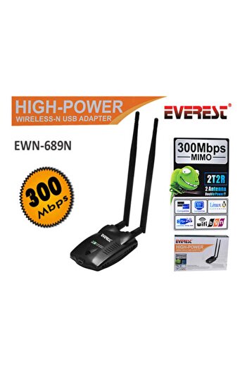 Everest Ewn-689n 300 Mbps Wıreless Usb Çift Anten