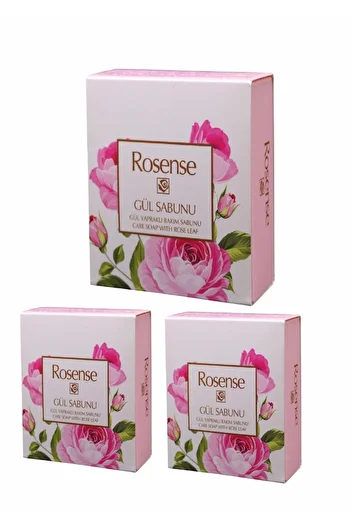 Rosense Rose Petal Skin Care Soap 100 Gr 3 Pieces