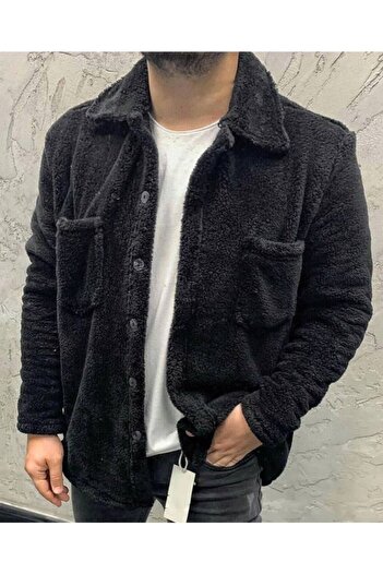 İnsane Minds Unisex Regular Fit Τσέπη Λεπτομερές Χοντρό Λούτρινο Μπουφάν