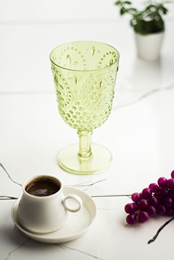 Depa Acrylic Green Single Glass & Water Soft Drink Coffee Side Cup 450 Ml (Not Glass)