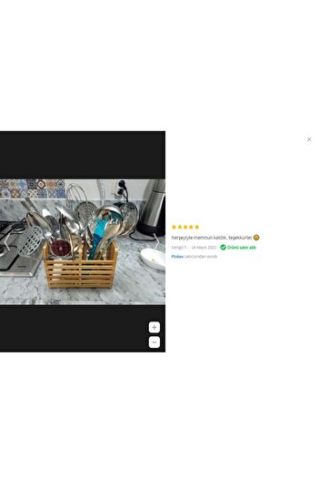 Pinkev Bamboo Spoon Holder - Counter Top with Two Compartments