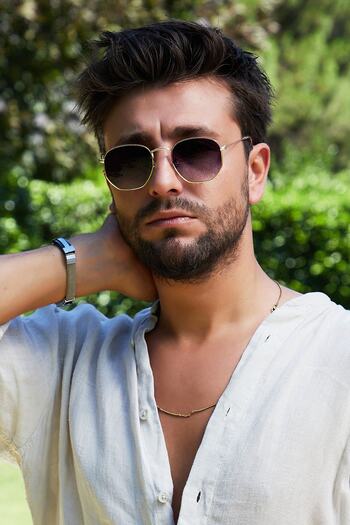 By Harmony Bh 3548 Gold Black Unisex Sunglasses