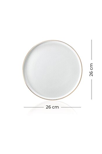 ACAR Nordic Istanbul Round Serving Plate - 26 Cm