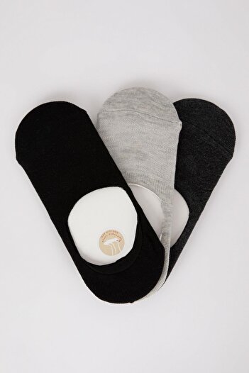 DeFacto Women's 3-Piece Cotton Ballerina Socks