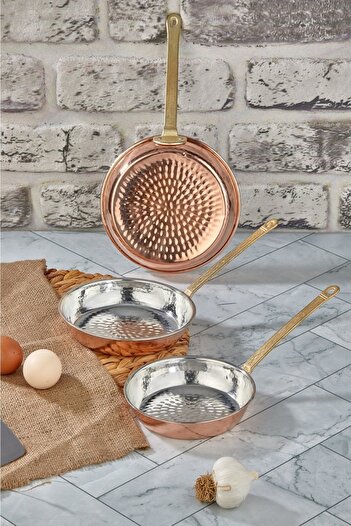 Cooker 3-Piece Copper Omelette and Pan Set