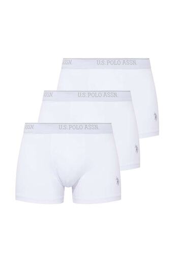 U.S. Polo Assn. Ανδρικό μπόξερ 3 συσκευασιών με εμπριμέ μάρκα με κεντημένο βαμβακερό Lycra