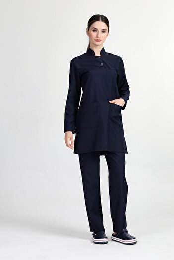BAŞAK Navy Blue Alpaca Fabrictesettüre Jersey Set