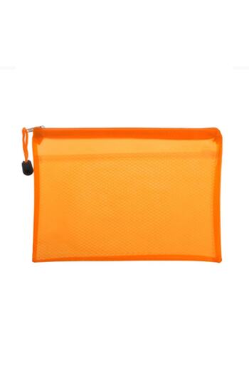 Vox Art Orange A5 Paper Binder - Pp Zipper, 2 Compartments, 2 Pieces