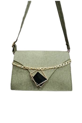MAC&MOS Women's Green Mirrored Model Hand and Shoulder Bag