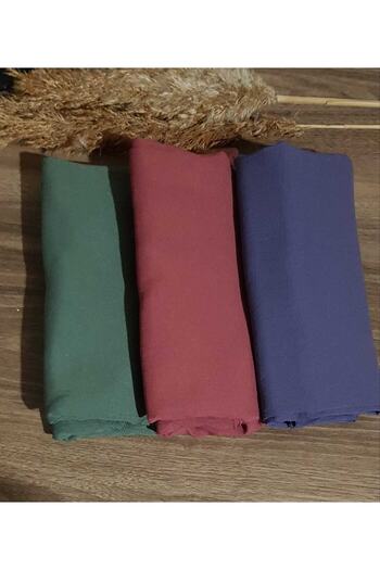 HAR-UM Ticaret Hijab Women's Cotton Jazz Shawl Model-3-Piece