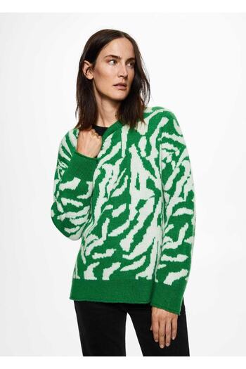 MANGO Woman Pulover din tricotaje cu modele animale