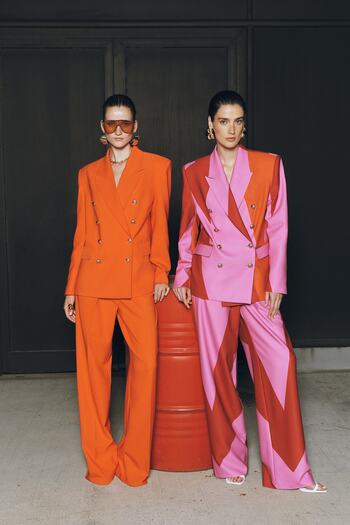 Trendyol Collection X Zeynep Tosun Orange Wide Leg Trousers TPRAW23PL00029