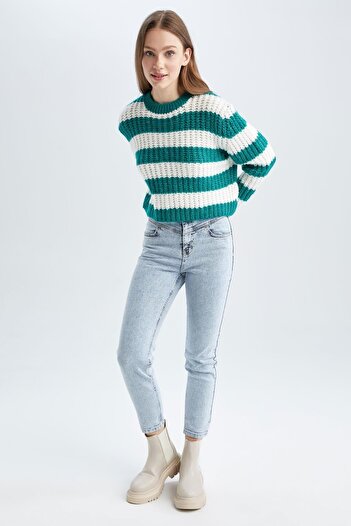 DeFacto Cool Oversize Fit Crew Neck Sweater