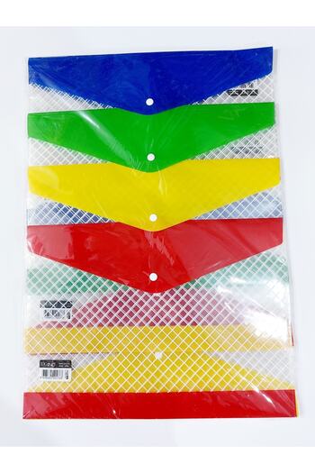 SEYFİKİRTASİYE 4 Pieces Thick Plastic Snap Fastener File Envelope File