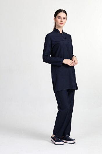 BAŞAK Navy Blue Alpaca Fabrictesettüre Jersey Set
