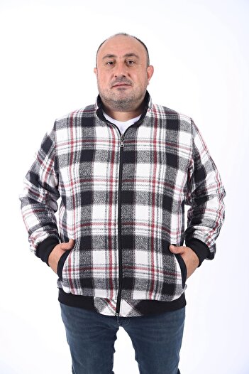 Starbattal Μεγάλο Μέγεθος Stand-up Collar Sweat Lumberjack 22219-γκρι