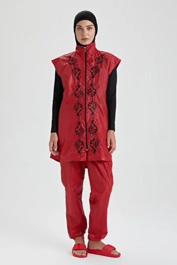DeFacto Stickerei-detaillierter Hijab-Burkini-Badeanzug