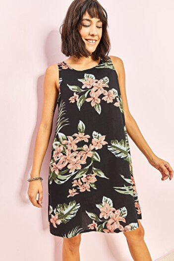 Bianco Lucci Women's Multi Patterned Backless Dress