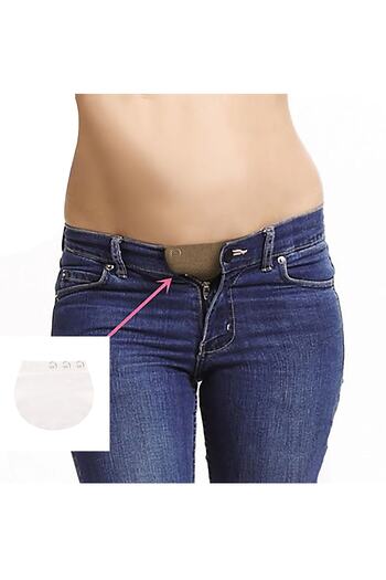 Pimobile Maternity Pants Waist Extender-Pants Extender for Women White 3 Pieces