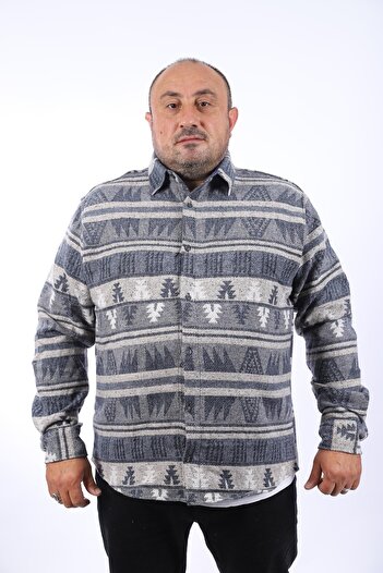 MocGrande Сорочка Oduncu Mc Rug Print 22211-індіго