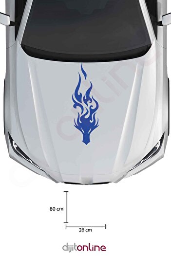 Dijitonline Autocolant Tribal Strip Capot Auto Autocolant Auto 80x26 Cm