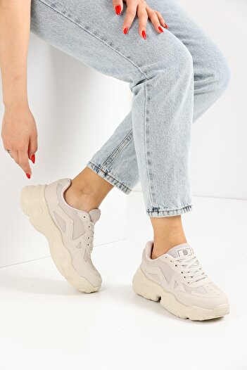 en7 Bej Kadın Sneaker 0141