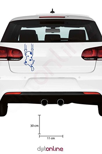 Dijitonline Autocolant Capac Spate - Autocolant Auto - Autocolant pentru Mașină 30x11 Cm