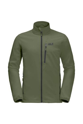 Jack Wolfskin Khaki Regular Fit Men's Thermal Fleece Sweatshirt 1305801 -4129 Whirlwind Men