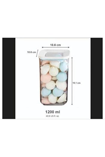 VİP AHMET Unisex Transparent Vacuum Food Container 1200 ml Set of 3