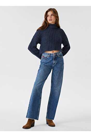 Lee Cooper Pulover tricotat cu guler înalt Indigo pentru femei 231 Lcf 241011 Laura Indigo