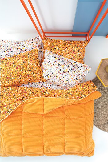 Yataş Terazzo Single Triola Sleeping Set - Yellow