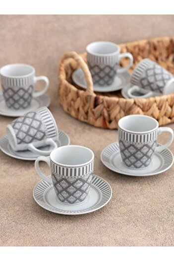 LC Waikiki Printed Porcelain Cup Set of 6