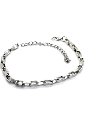 Kusakli Unisex Cube Chain Gray Color Bracelet