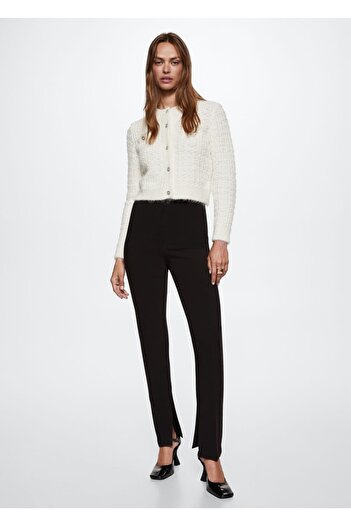MANGO Woman Cardigan tricotat cu nasturi bijuterie