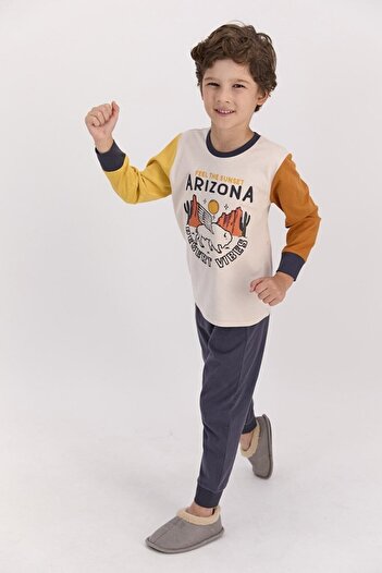 ROLY POLY Arizona Kum Beji Erkek Çocuk Mevsimlik Pijama Takımı
