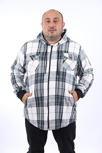Starbattal Large Size Green Lumberjack Sweat - Double Pocket 22202