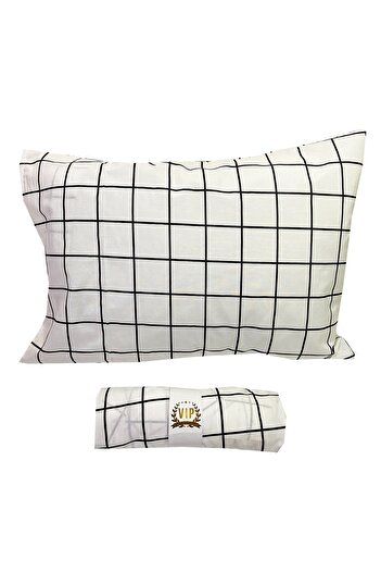 Vip Home Concept Market Ürünleri Single Fitted Sheet and 1 Pillow Case 100x200 Cm White Board