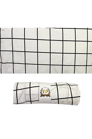 Vip Home Concept Ranforce Vip Single Fitted Sheet - 100x200 Cm White Panel
