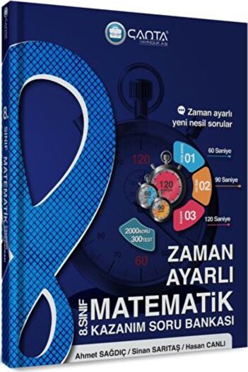 Çanta Yayıncılık 8 Sınıf Matematik+fen Bilgisi+t.c Inkılap Tarihi Zaman Ayarlı Kazanım Soru Bankası (3 Kitap)