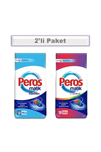 Peros Matik Toz Deterjan 10 Kg 2'li Paket