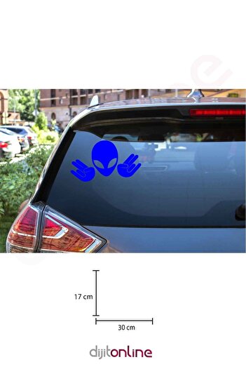 Dijitonline Autocolant pentru geam din spate - Autocolant Auto - Autocolant Auto 17x30 Cm