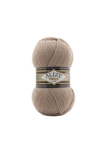 Alize Superlana Classic 574 Beige Vest Cardigan Sweater Yarn 25% Wool 100 Gr 280 Meters