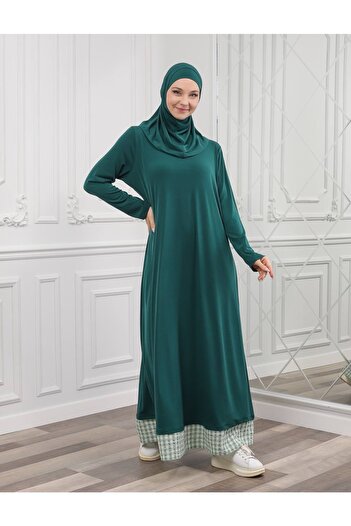 Şahane Sandy Long Sleeve Dress And Two Piece Shawl