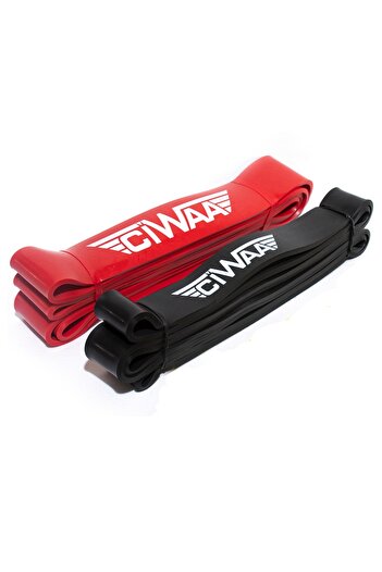 CIWAA Cwa-2059 - Set de 2 benzi de rezistență din latex mediu-dur și cauciuc de rezistență