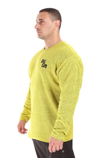 Big Sam Men's Yellow Winter, Relaxed Fit Sports Top Sweatshirt
