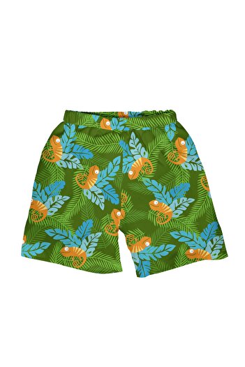 iplay Baby Boy Green Patterned 50 Factor Protection Very Light Diaper Shorts Swimsuit