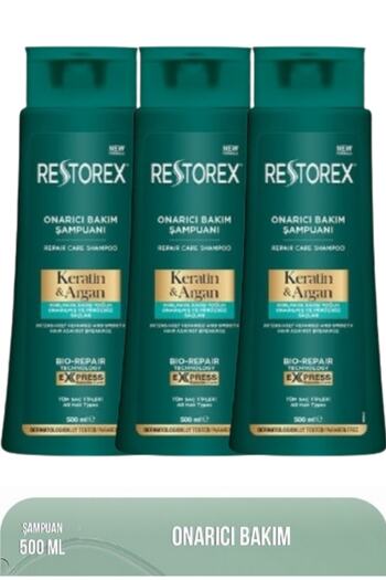 Restorex Keratinový a arganový šampon 500 ml 3 kusy