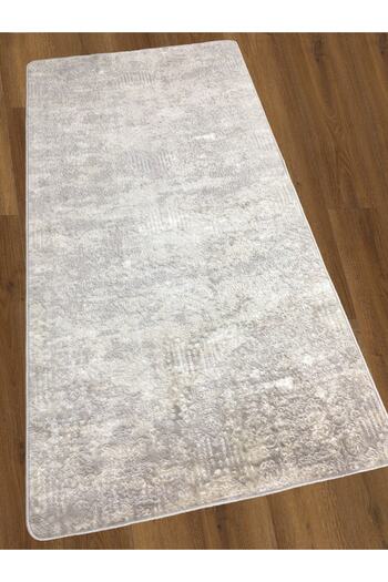 ELVİRAHOME Nova Brown Cut Runner Non-Slip Base Washable Soft Solid Color Patterned Carpet