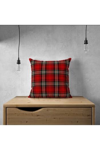Lostello Home Digital Printed Red Plaid Pattern
